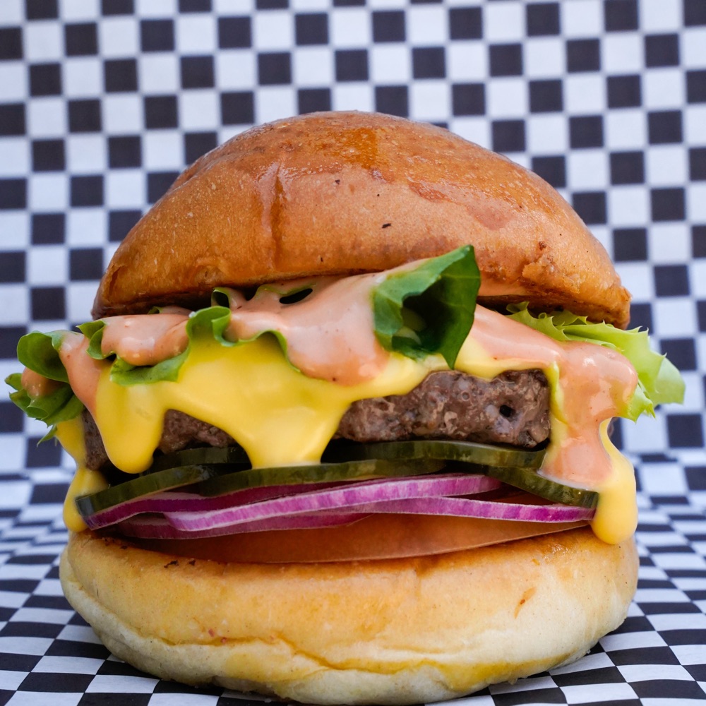 Claquettes Chaussettes - Burger Classic Cheese 🍔💙