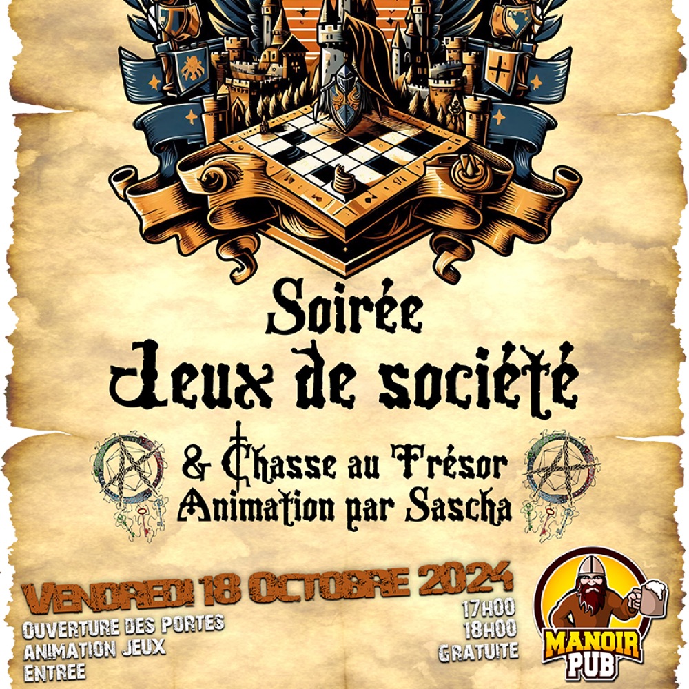 Soirée Jeix De Société & Chasse Au Trésor