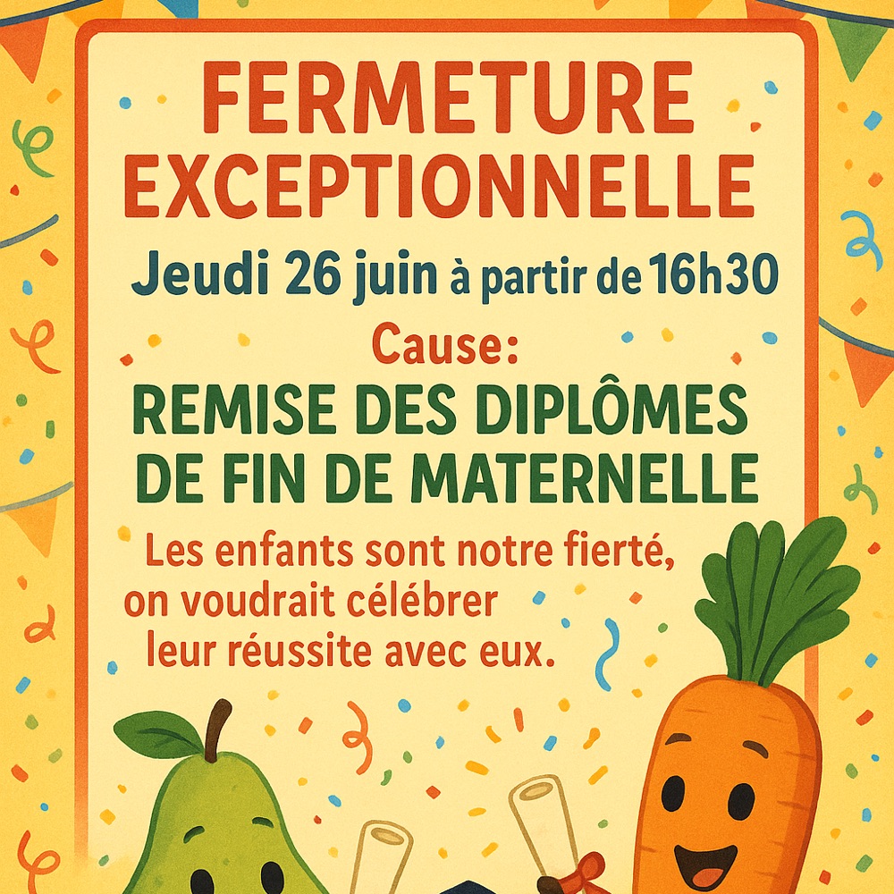 ‼️ Fermeture À 16H30 Aujourd’hui 🥹