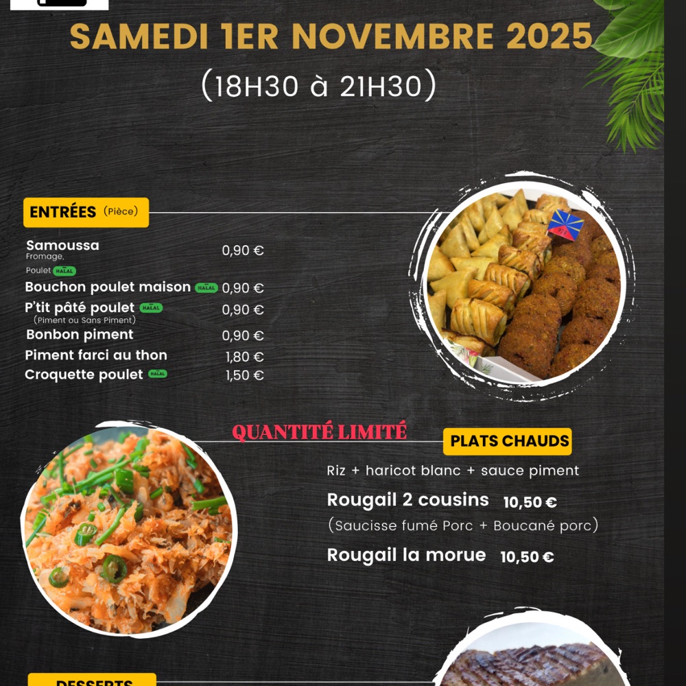 Menu De Samedi 1 Er Novembre