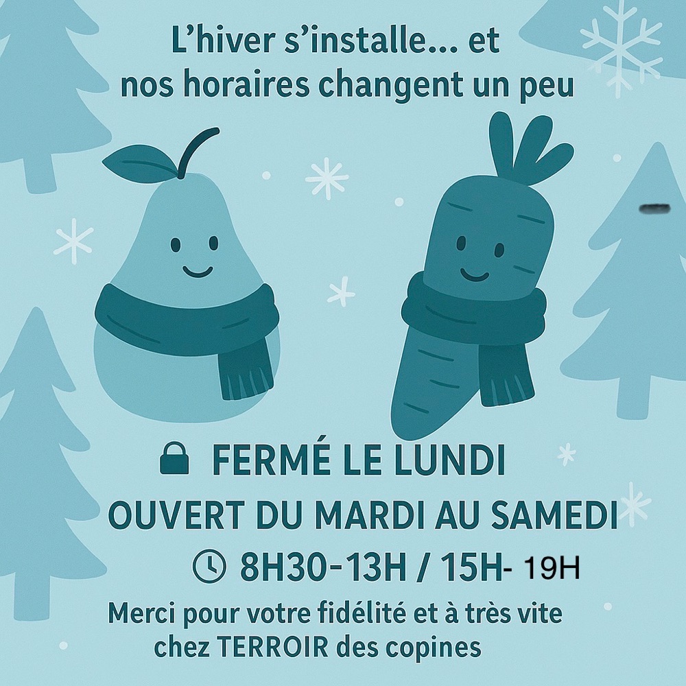 Réouverture Mardi 4 Novembre 15H + Nouvelles Horaires ‼️