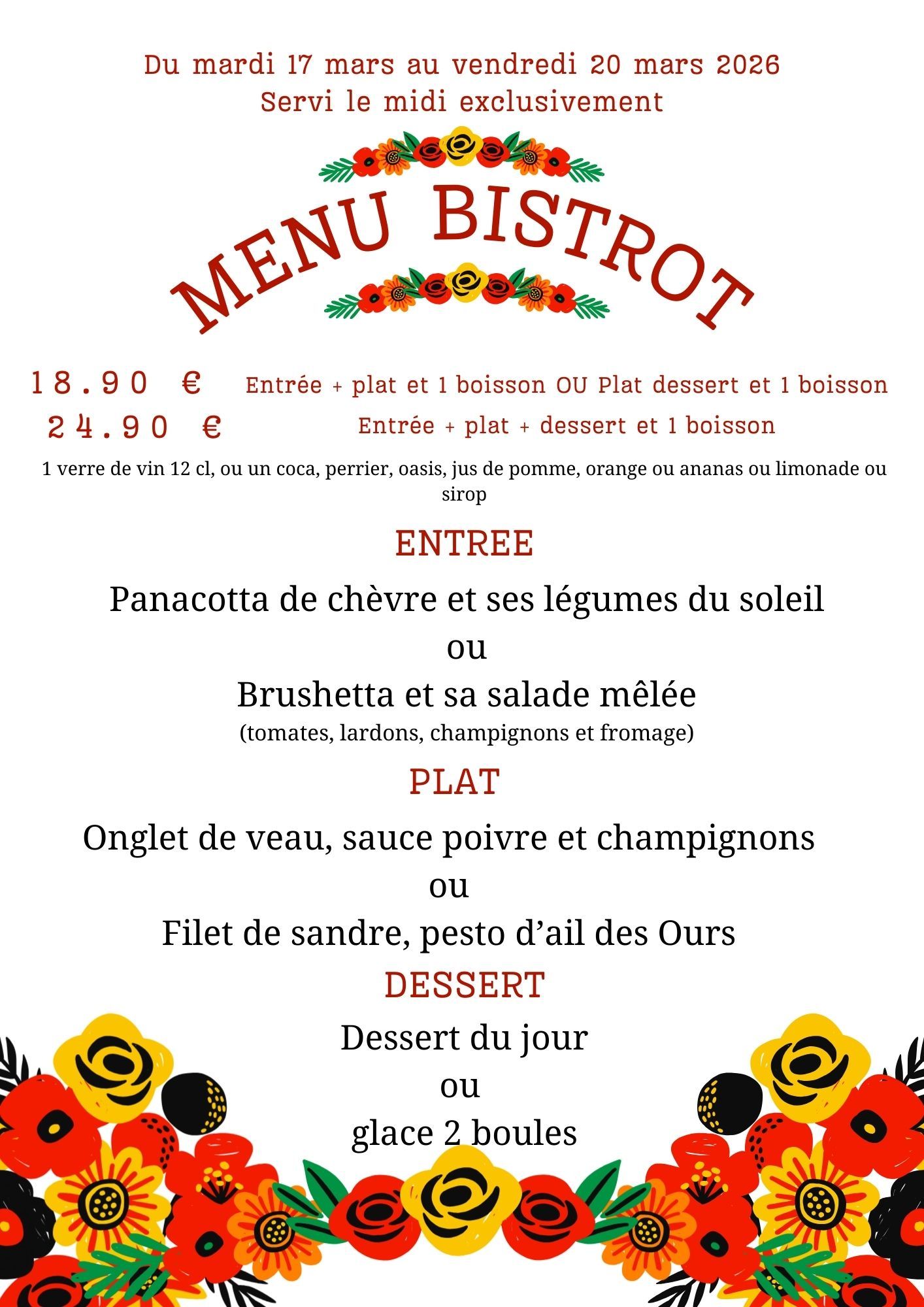 Menu De La Semaine